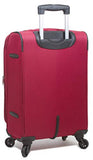 Dejuno Tuscany 3-Piece Lightweight Spinner Luggage Set-Red
