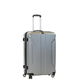 ful Luggage Payload 25in Spinner Rolling Luggage Suitcase, Upright Hard Case, Silver