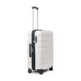 LIZHOUMIL Luggage Sets Suitcase Lightweight TSA Lock Spinner 20In24In28In White ABS