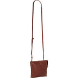 Will Leather Goods Opal Zip Pouch Crossbody Purse Cognac, One Size