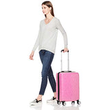AmazonBasics Pyramid Luggage Spinner with TSA Lock, 20-Inch Carry-On, Pink