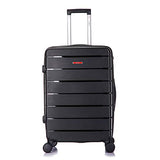 DUKAP Definity Lightweight Hardside Spinner 24'' inches Luggage Black