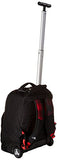 High Sierra Freewheel Wheeled Laptop Backpack, Black/Buffalo Plaid/Crimson