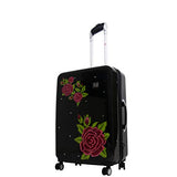 FUL Luggage Printed Rose, Black