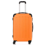 SSLine 3 Piece Luggage Sets Hardshell Spinner Luggages Swivel Wheels Suitcase Portable Rolling Trolley Case - 20" 24" 28" Spinner Suitcases Orange