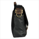 Hendrix Double Buckle Messenger Color: Brown
