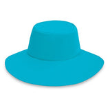 Wallaroo Womens Aqua Hat Sun Hat With Chin Strap - Upf 50+ - Packs Flat! Turquoise