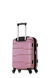 DUKAP Rodez Lightweight Hardside Spinner Luggage 24'' inch - Rose Gold