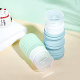Collapsible Silicone Travel Size Bottles Portable Squeezable Refillable Containers Set for Cosmetic Toiletries Shampoo Lotion Soap Liquids, Leak-proof, TSA Approved (1.5-3oz, 4-colors)