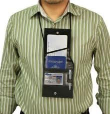 Travelon Passport ID Holder Neck Strap Boarding Pass Transparent Wallet Travel