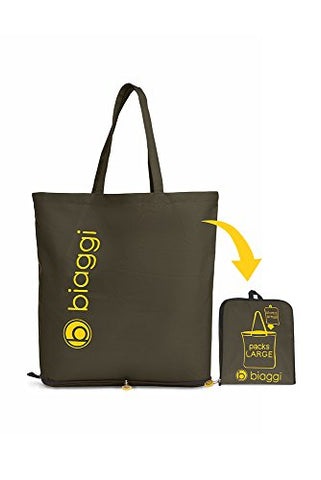 Biaggi Luggage Paksak Packable Shopper As As Seen on Shark Tank Olive 16-Inch