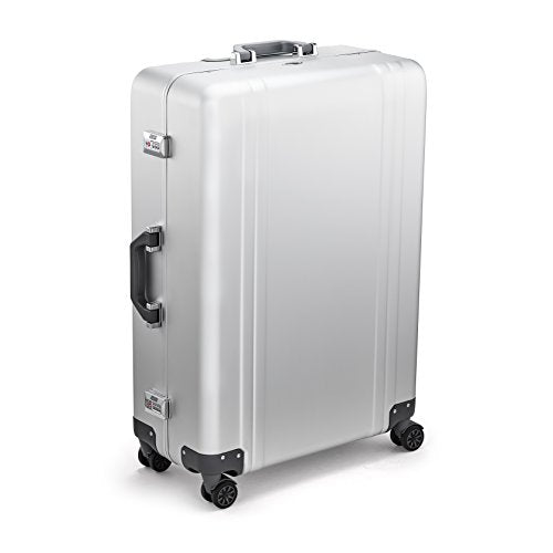 Zero Halliburton Classic Aluminum 2.0 28" 4 Wheel Spinner Travel Case (Silver)
