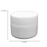 Beauticom 24 Pieces 7G/7ML (0.25oz) WHITE Sturdy Thick Double Wall Plastic Container Jar with Foam Lined Lid for Scrubs, Oils, Salves, Creams, Lotions - BPA Free (Quantity: 24 Pieces)