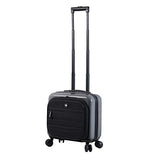 Mia Toro Mio Calcare Italy Hardside Spinner 14 Inch Companion Bag, Charcoal