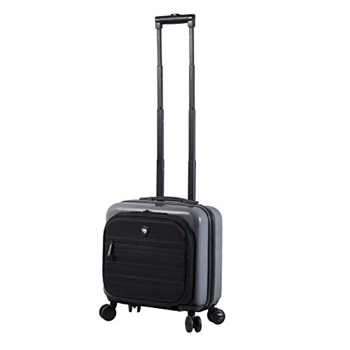 Mia Toro Mio Calcare Italy Hardside Spinner 14 Inch Companion Bag, Charcoal