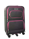 The Dance Angel Suitcase Hot Pink and Black"The Classic" Carry-On (Rolling Dance Bag With Costume