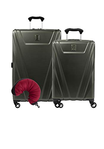 Travelpro Maxlite 5 Hardside 3-PC Set: Carry-On and 29-Inch Spinner with Travel Pillow (Slate Green)