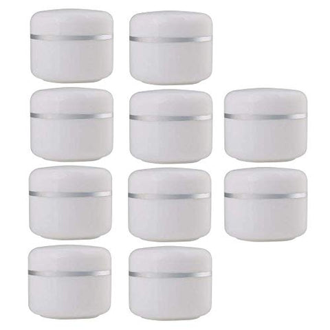 30 Gram Jar, 30 ML Jar, 10 pcs, BPA Free, Cosmetic Sample Empty Container, Plastic, Round Pot Cap