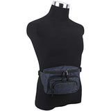 New Fuel Signature Triple Pocket High Capacity Belt Bag, Fanny Pack (Expandability Min. 34 In - Max. 48 In) - Blue Graident Ripstop Print