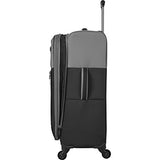 Nautica Harpswell 24 Inch Luggage Expandable Spinner, Grey/Black