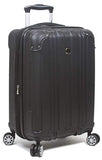 Dejuno Kingsley Abs 3-Piece Hardside Spinner Luggage Set-Black