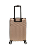 Rockland Pista 3 Piece Abs Non-Expandable Luggage Set, Champagne