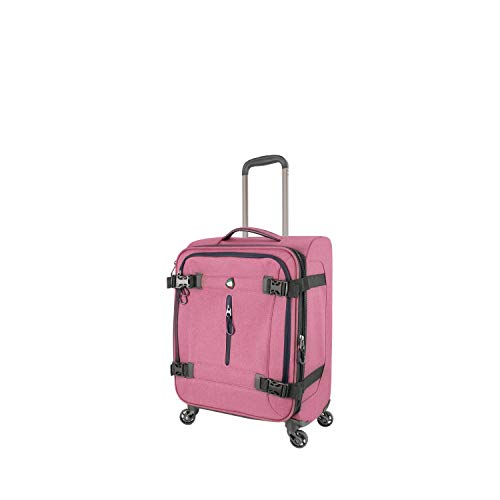 Mia Toro M1135-20In-Pnk Italy Ischia Softside Spinner 20" Carry-On, Pink