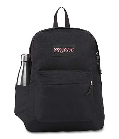 JanSport SuperBreak Backpack - School, Travel, or Work Bookbag with Water Bottle Pocket, Black