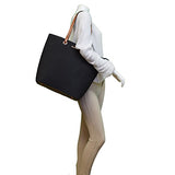 Faux Suede Grommet Everyday Laptop Tote By Adrienne Vittadini (Black)