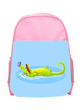 Childrens Backpacks Animal Gator Butterfly Girls Kids Pre-School Backpack - Pink