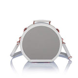 COTRUNKAGE Small Round Hat Box Carry On Luggage Bag (Small, Light Grey)