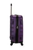 Rockland Abs 24" Expandable Spinner Luggage, Purple