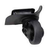 BQLZR 8.2x8.2x4.9cm Black Plastic & Metal DIY 360 Degrees Left&Right Luggage Suitcase Wheels