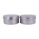 Healthcom 5-Ounce 12 Pack Screw Top Round Steel Tin Cans Aluminum Metal Tin Flat Storage Container for DIY Beauty,Cosmetics,Accessories,Candle Travel Tins or Storage Survival Kit