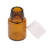 Baoblaze 20 Pcs Mini Empty Amber Glass Essential Oils Sample Bottles Sample Storage Containers