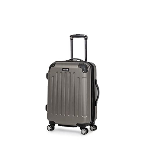 Kenneth Cole Reaction Renegade 20" ABS Expandable 8-Wheel Carry-On, Silver, inch