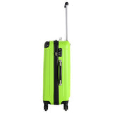 Green 3 Pcs Luggage Travel Set Bag ABS+PC Trolley Suitcase