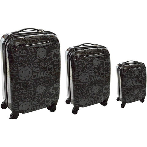 ATM Luggage Smiley World Stealth 3pc Set 