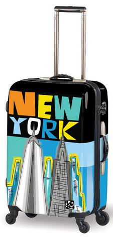 Mia Toro Lebo Destination USA Hardside Spinner Carry On