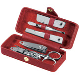 Royce Leather Luxury Suede Lined Travel Manicure Set