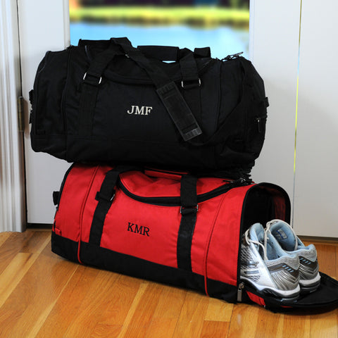 Black Deluxe Sports Duffle Bag