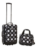 Rockland Luggage 2 Piece Set, New Black Dot, Medium