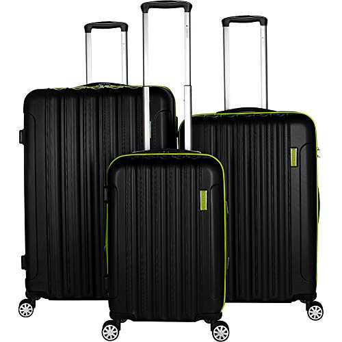 Gabbiano Hola Collection 3 Piece Expandable Hardside Luggage Set (Green)