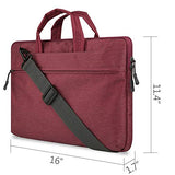 HEXIN 15" 15.6 inches Lightweight Laptop Carrying Bag For Women Red with Pocket