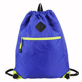 Eastsport Drawstring Sackpack Sling Backpack, Blue/Acid Yellow