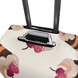 GIOVANIOR Cartoon Cakes Cherry Luggage Cover Suitcase Protector Carry On Covers