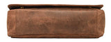 Dh Rohtaang Leather Messenger Bag For Men / Women Leather Laptop Messenger Briefcase Satchel Brown