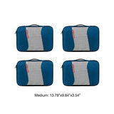 Packing Cubes Travel Organizer Cubes for Luggage 4xMedium Deep blue