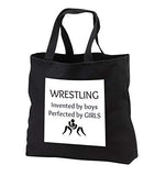 Carrie 3drose Merchant quote - Image of Wrestling Invented By Boys Perfected By Girls - Tote Bags -