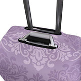 GIOVANIOR Retro Roman Purple Floral Luggage Cover Suitcase Protector Carry On Covers